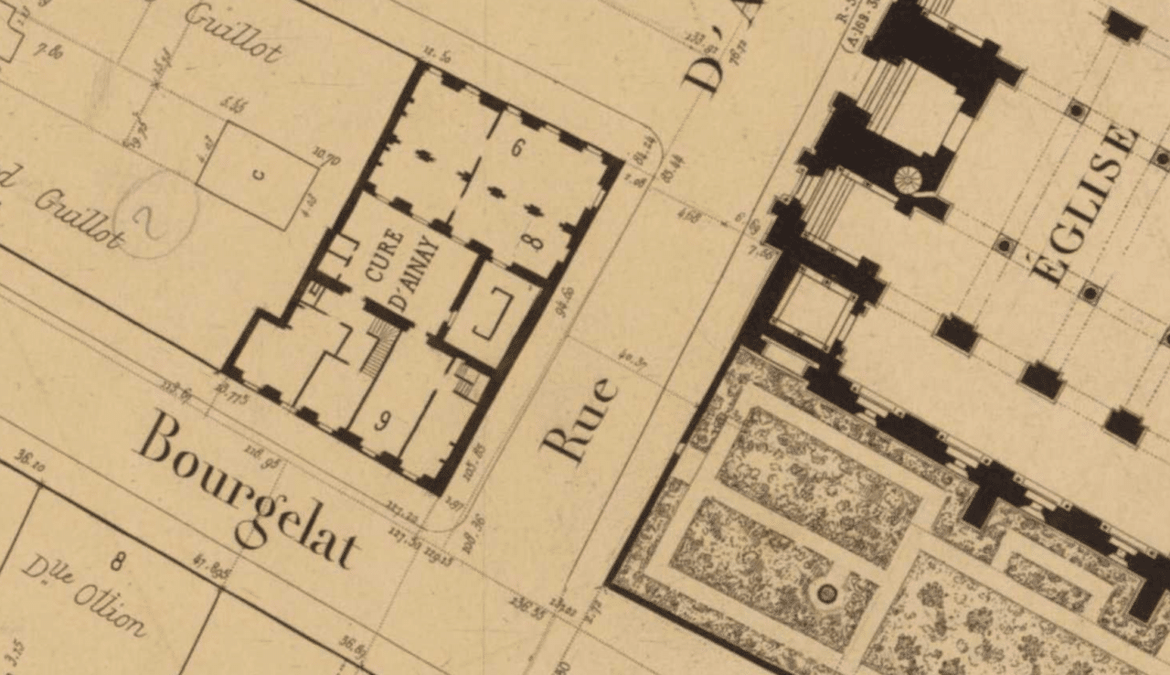 Plan - Quartier Ainay Lyon 2 - Hôtel de l'Abbaye